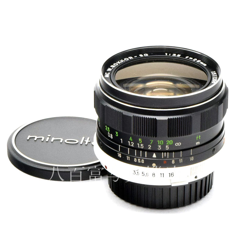 【中古】 ミノルタ MC ROKKOR 28mm F3.5 前期 (金属ローレット) minolta ロッコール 中古交換レンズ 49564