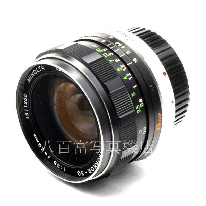 【中古】 ミノルタ MC ROKKOR 28mm F3.5 前期 (金属ローレット) minolta ロッコール 中古交換レンズ 49564