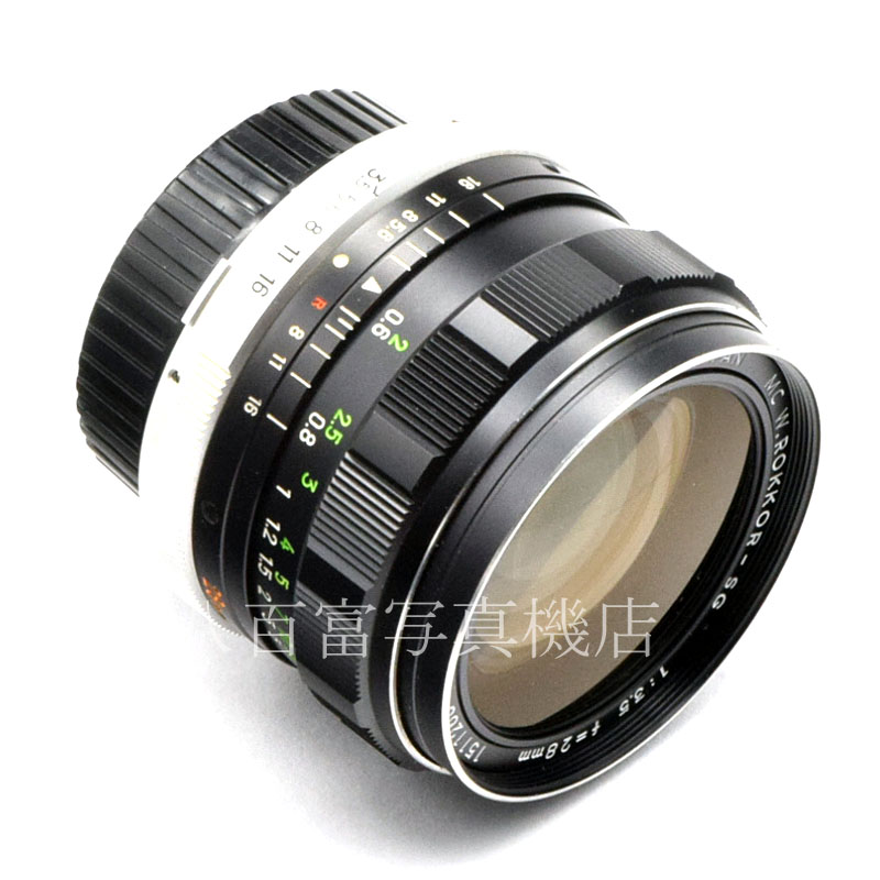 中古】 ミノルタ MC ROKKOR 28mm F3.5 前期 (金属ローレット) minolta