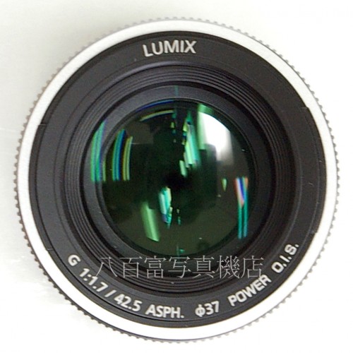 【中古】 パナソニック LUMIX G 42.5mm/F1.7 ASPH./POWER O.I.S. シルバー Panasonic ルミックス H-HS043-S 中古レンズ 28673