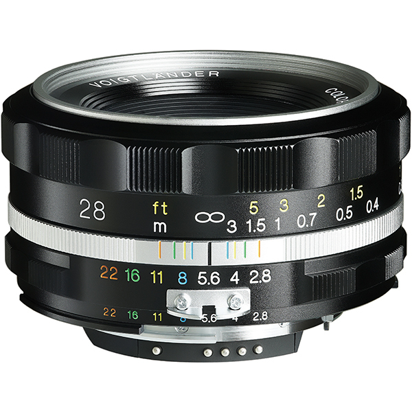《生産完了》 フォクトレンダー Voigtlander カラースコパー COLOR-SKOPAR 28mm F2.8 Aspherical SLIIS シルバーリム / 広角レンズ フルサイズ対応 / NIKON Ai-S