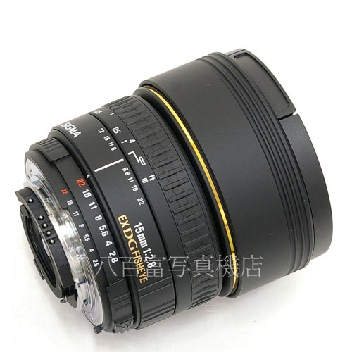 【中古】 シグマ Fisheye 15mm F2.8 EX DG　ニコンAF用 SIGMA フィッシュアイ 中古レンズ 23596