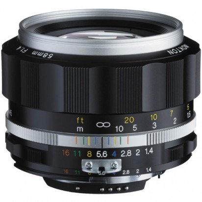《生産完了》 フォクトレンダー Voigtlander ノクトン NOKTON 58mm F1.4 SL IIs シルバーリム / 標準レンズ フルサイズ対応 / NIKON Ai-S