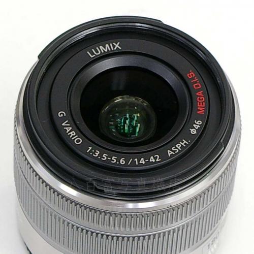 中古レンズ パナソニック LUMIX G VARIO 14-42mm/F3.5-5.6 II ASPH./MEGA O.I.S. シルバー [マイクロフォーサーズ用] Panasonic 18070