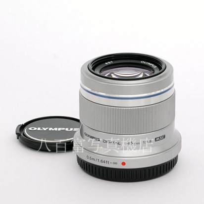 【中古】 オリンパス M.ZUIKO DIGITAL 45mm F1.8 シルバー マイクロフォーサーズ OLYMPUS ズイコー 中古レンズ　39913