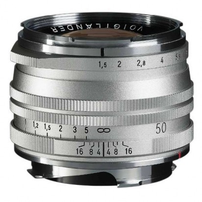 《生産完了》 VM-Mount / フォクトレンダー Voigtlander ノクトン NOKTON Vintage Line 50mm F1.5 Aspherical II SC シングルコート SILVER シルバー / 標準レンズ / ライカMマウント互換 VMマウント