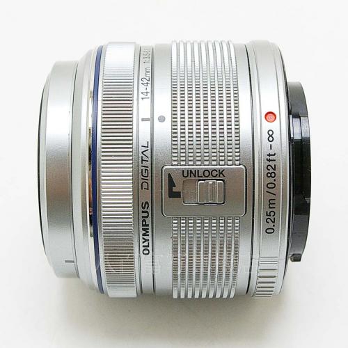 中古 オリンパス M.ZUIKO DIGITAL 14-42mm F3.5-5.6 II R MSC シルバー OLYMPUS 【中古レンズ】 12309