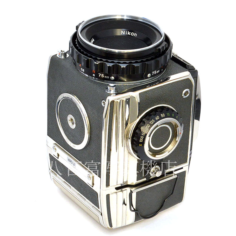 【中古】 ゼンザ ブロニカ S2 シルバー 後期 Nikkor-P 75mm F2.8 セット ZENZA BRONICA 中古フイルムカメラ 49043
