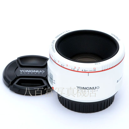 【中古】 ヨンヌオ YN 50mm F1.8 ホワイト キヤノン EOS用 YONGNUO 中古交換レンズ 45142