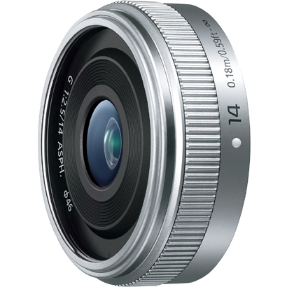 《生産完了》 パナソニック LUMIX G 14mm/F2.5 II ASPH シルバー [マイクロフォーサーズ用]　Panasonic H-H014A-S