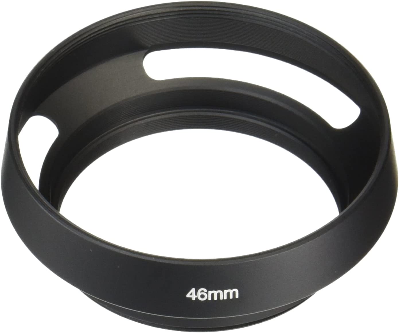 F-Foto クラシックメタルレンズフード 46mm ブラック  (各社対応、ねじ込み式) H46B エフフォト