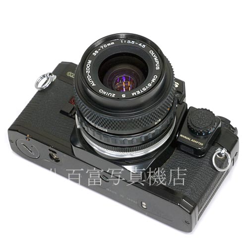 【中古】 オリンパス OM10 ブラック 35-70mm F3.5-4.5 マニュアルアダプター セット OMシステム OLYMPUS 中古カメラ 34138