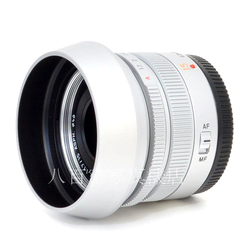 【中古】 パナソニック LEICA DG SUMMILUX 15mm F1.7 ASPH シルバー マイクロフォーサーズ用 Panasonic ズミルックス 中古交換レンズ 49503