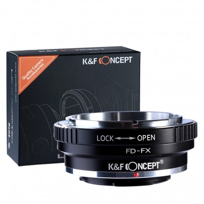 K&F Concept レンズマウントアダプター KF-FDX (キャノンFDマウントレンズ → 富士フィルムXマウント変換) 絞りリング付き