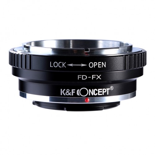 K&F Concept レンズマウントアダプター KF-FDX (キャノンFDマウントレンズ → 富士フィルムXマウント変換) 絞りリング付き