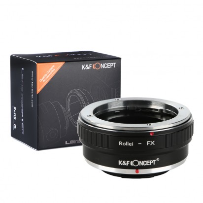 K&F Concept レンズマウントアダプター KF-QBMX (ローライQBMマウントレンズ → 富士フィルムXマウント変換)