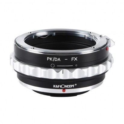 K&F Concept レンズマウントアダプター KF-DAX (ペンタックスKマウント(DAレンズ対応)レンズ → 富士フィルムXマウント変換) 絞りリング付き