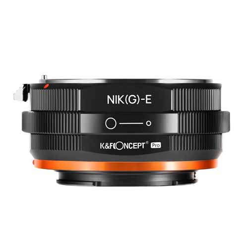 K&F Concept レンズマウントアダプター / KF-NGE.P / レンズ側：ニコンF(Gタイプ対応)  ボディ側：ソニーE