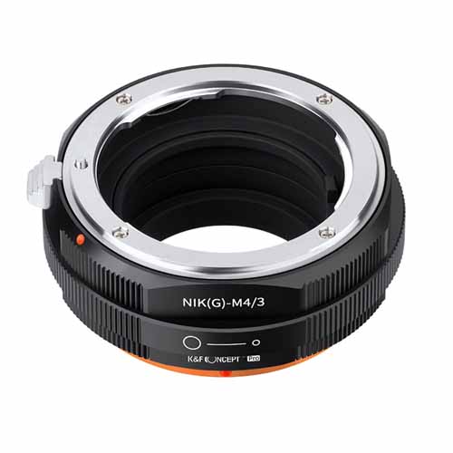 K&F Concept レンズマウントアダプター / KF-NGM43.P / レンズ側：ニコンF（Gタイプ対応）ボディ側：マイクロフォーサーズ