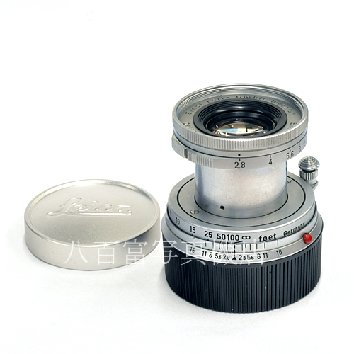 【中古】 ライカ ライツ エルマー 5cm F2.8 feet ライカMマウント シルバー Leica Leitz Elmar 中古交換レンズ