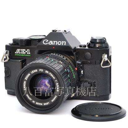 【中古】 キヤノン AE-1 プログラム ブラック NFD 35-70mm F3.5-4.5 セット Canon AE-1 PROGRAM 中古フイルムカメラ 45234