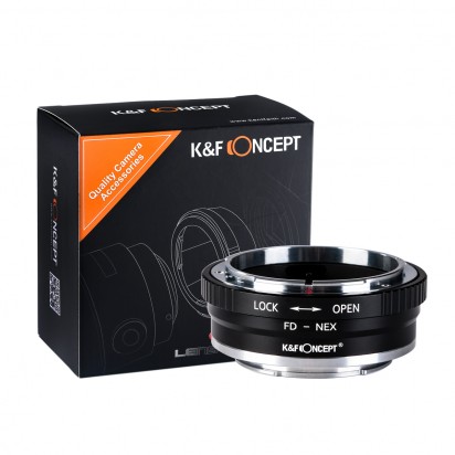 K&F Concept レンズマウントアダプター KF-FDE2 (キャノンFDマウントレンズ → ソニーEマウント変換)絞りリング付き