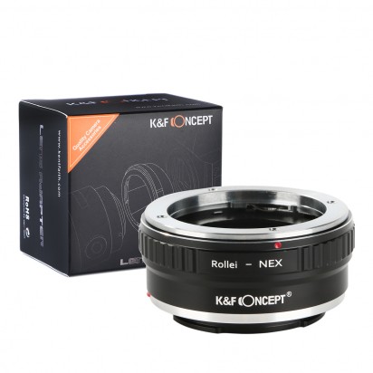 K&F Concept レンズマウントアダプター KF-QBME (ローライQBMマウントレンズ → ソニーEマウント変換)