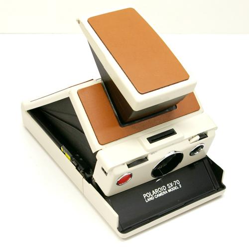 中古 ポラロイド SX-70 LAND CAMERA MODEL 2 白/茶 600仕様 Polaroid 【中古カメラ】 01060