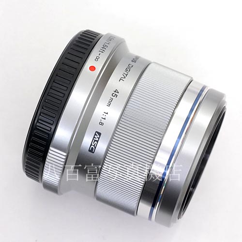 【中古】 オリンパス M.ZUIKO DIGITAL 45mm F1.8 シルバー マイクロフォーサーズ OLYMPUS ズイコー 中古レンズ　35299