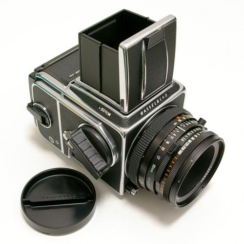 中古 ハッセル 501CM クローム プラナーT* CF 80mm F2.8 セット HASSELBLAD 【中古カメラ】