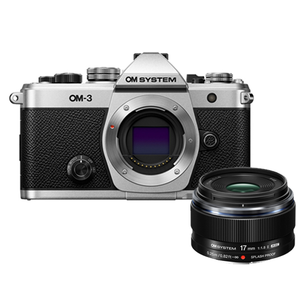 【八百富オリジナルセット】 OM SYSTEM OM-3 / 17mm F1.8 IIキット / シルバー / ミラーレス一眼カメラ