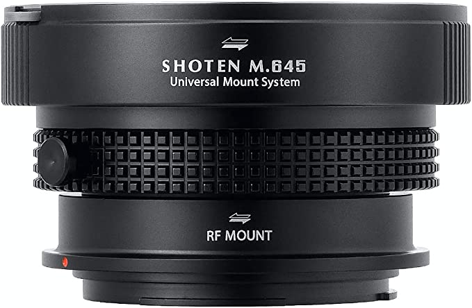 SHOTEN レンズマウントアダプター UMSシリーズ  M645-CR-U（マミヤ645マウントレンズ → キヤノンRFマウント変換）焦点工房