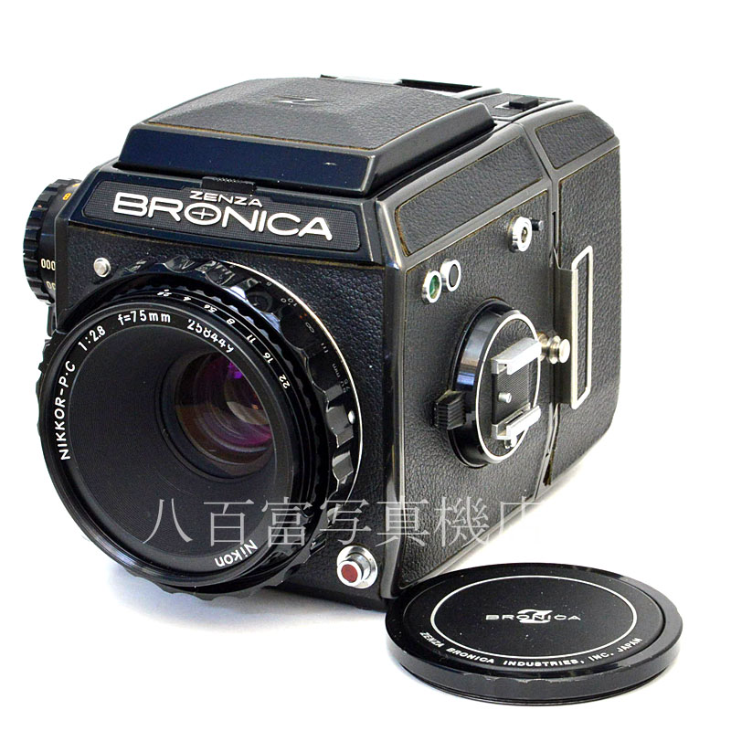 【中古】 ゼンザ ブロニカ EC ブラック 75mm F2.8 セット ZENZA BRONICA 中古フイルムカメラ 38133