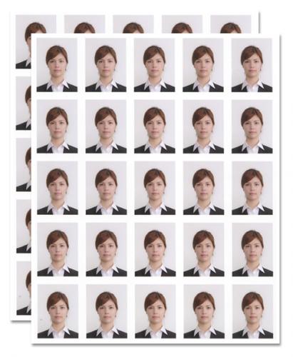 (フォトスタジオ八百富) ハイグレード証明写真 【美肌仕上】 リクルート(就活)履歴書用 4+50枚セット